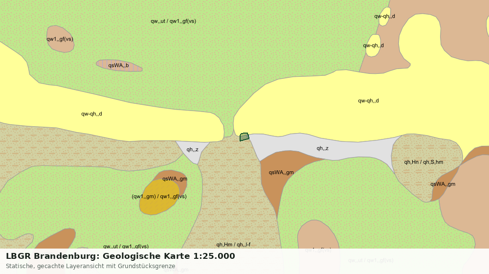Statische Kartenansicht: LBGR Brandenburg: Geologische Karte 1:25.000