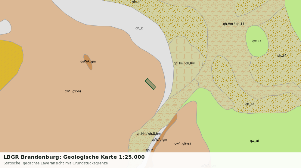 Statische Kartenansicht: LBGR Brandenburg: Geologische Karte 1:25.000