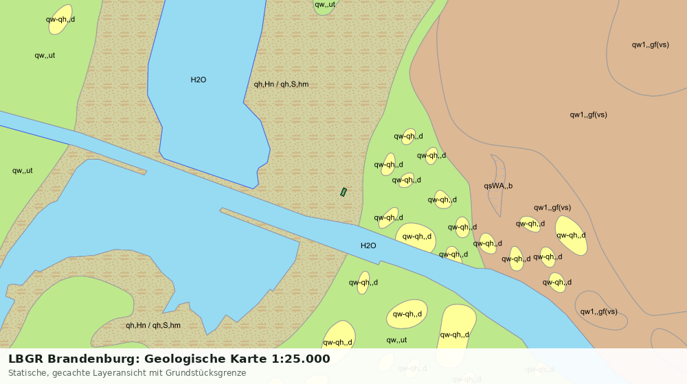 Statische Kartenansicht: LBGR Brandenburg: Geologische Karte 1:25.000