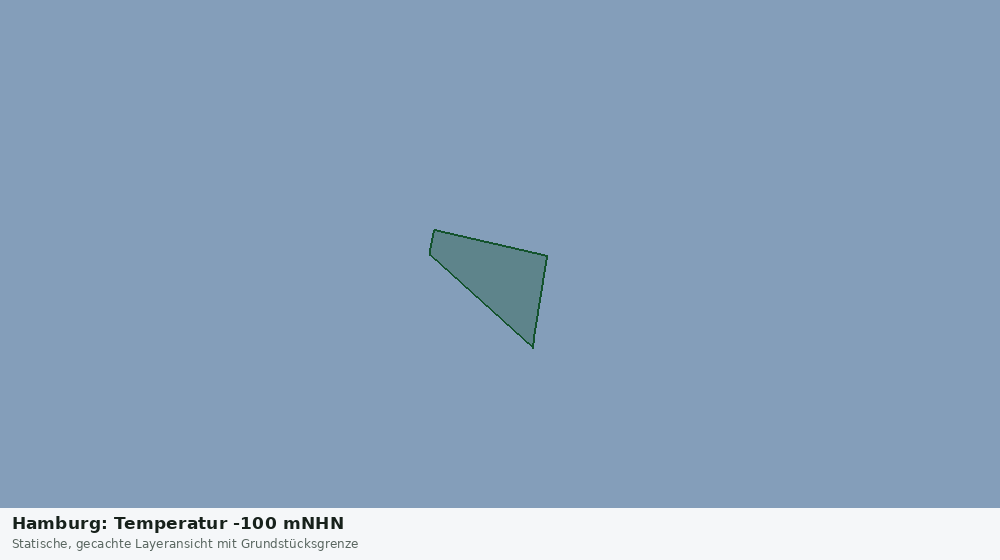 Statische Kartenansicht: Hamburg: Temperatur -100 mNHN