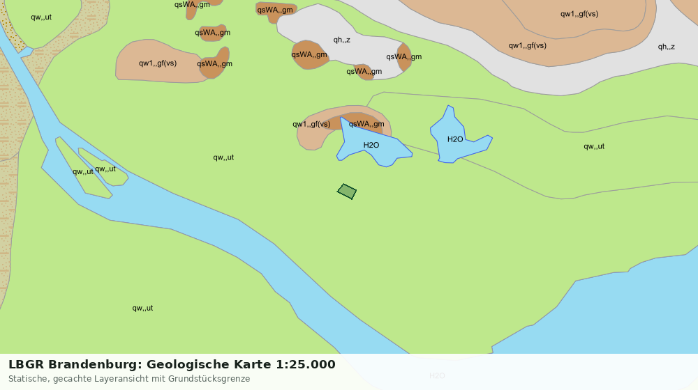 Statische Kartenansicht: LBGR Brandenburg: Geologische Karte 1:25.000