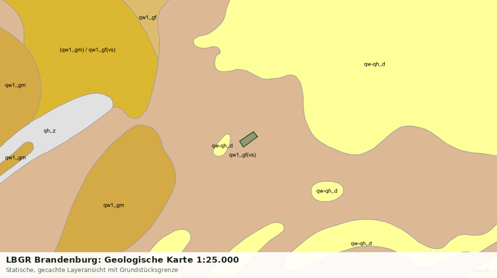 Statische Kartenansicht: LBGR Brandenburg: Geologische Karte 1:25.000