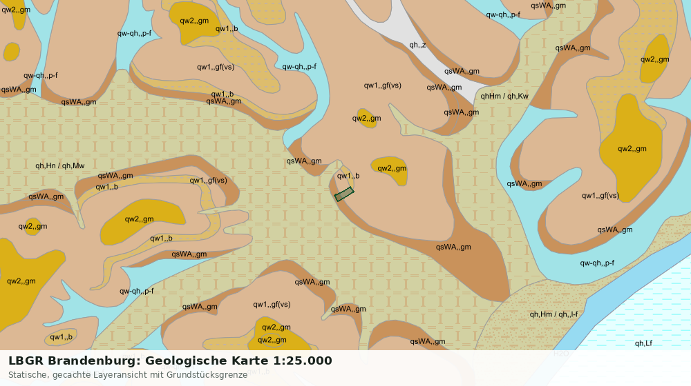 Statische Kartenansicht: LBGR Brandenburg: Geologische Karte 1:25.000