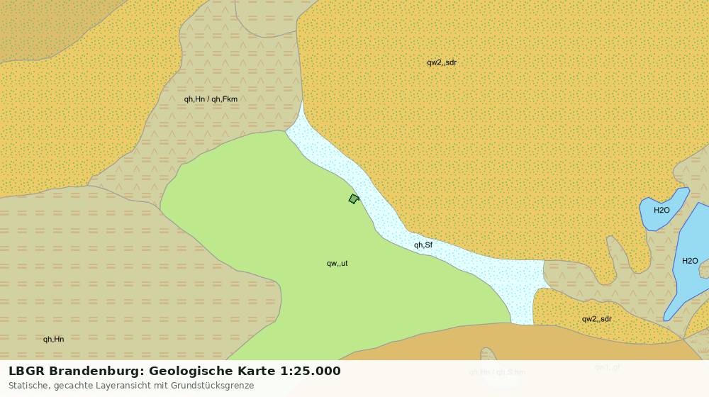 Statische Kartenansicht: LBGR Brandenburg: Geologische Karte 1:25.000