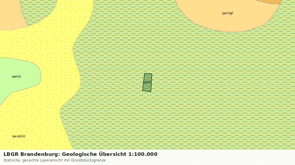 Statische Kartenansicht: LBGR Brandenburg: Geologische Übersicht 1:100.000