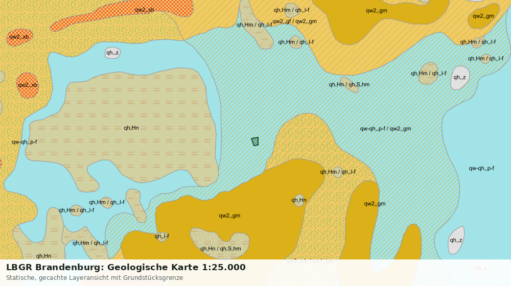 Statische Kartenansicht: LBGR Brandenburg: Geologische Karte 1:25.000