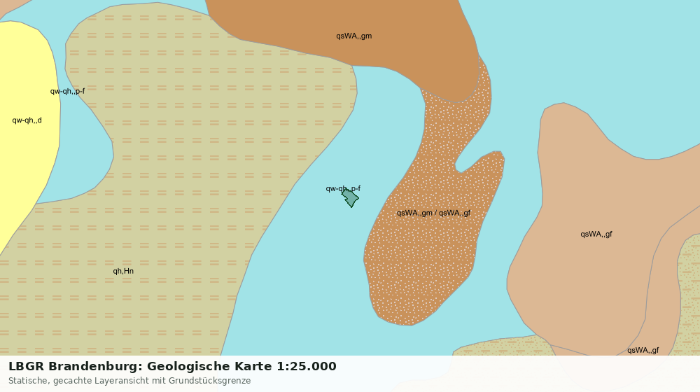 Statische Kartenansicht: LBGR Brandenburg: Geologische Karte 1:25.000