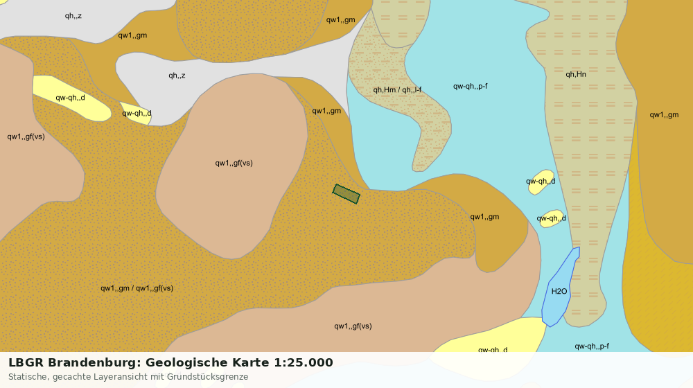 Statische Kartenansicht: LBGR Brandenburg: Geologische Karte 1:25.000