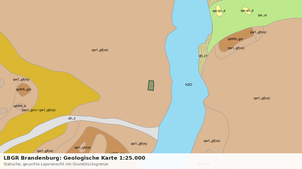 Statische Kartenansicht: LBGR Brandenburg: Geologische Karte 1:25.000