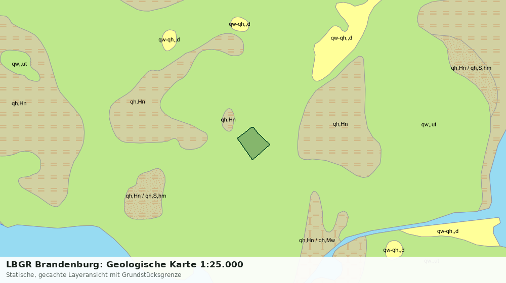 Statische Kartenansicht: LBGR Brandenburg: Geologische Karte 1:25.000