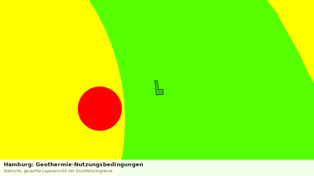 Statische Kartenansicht: Hamburg: Geothermie-Nutzungsbedingungen