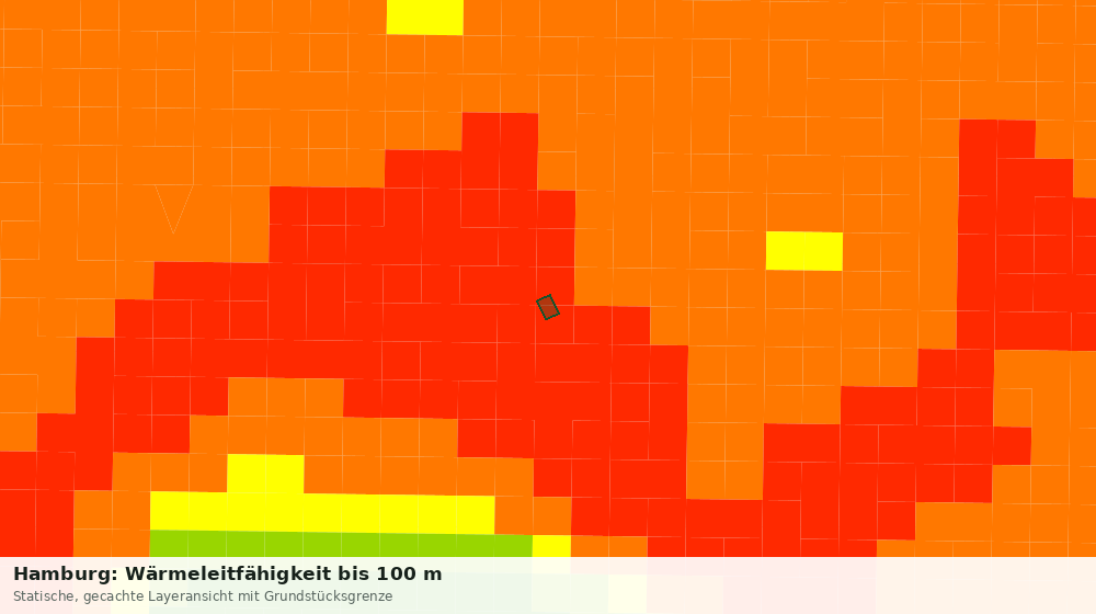 Statische Kartenansicht: Hamburg: Wärmeleitfähigkeit bis 100 m