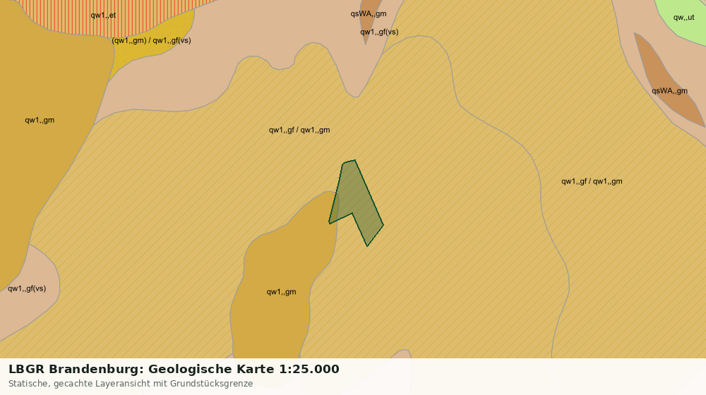 Statische Kartenansicht: LBGR Brandenburg: Geologische Karte 1:25.000