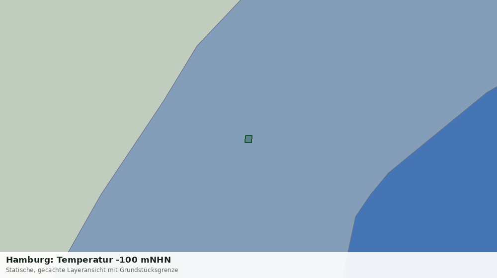 Statische Kartenansicht: Hamburg: Temperatur -100 mNHN