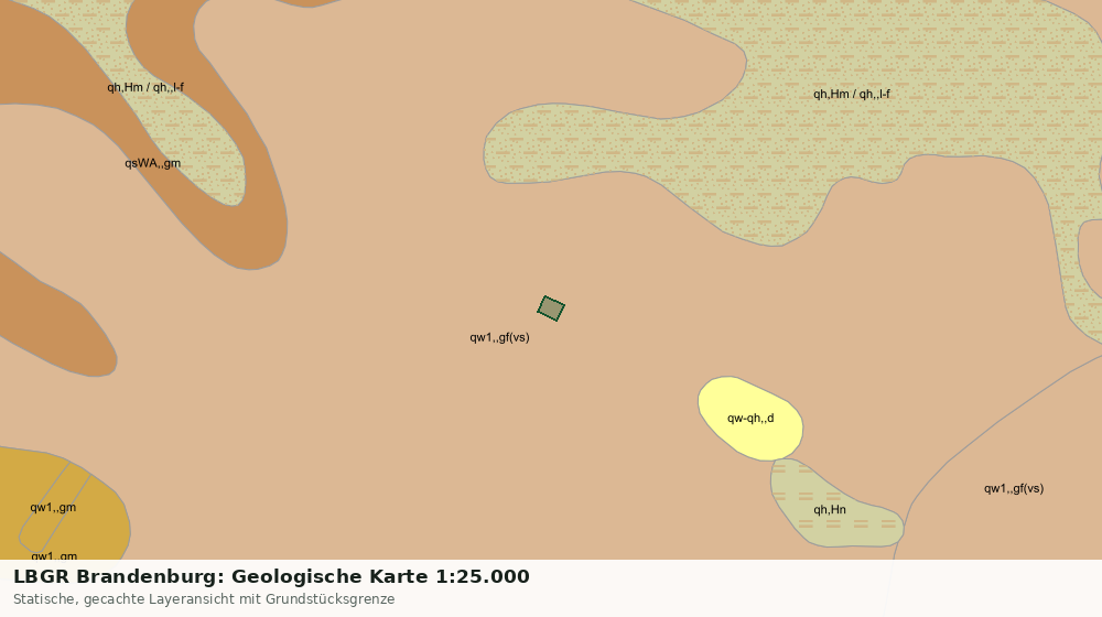 Statische Kartenansicht: LBGR Brandenburg: Geologische Karte 1:25.000