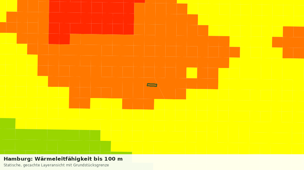 Statische Kartenansicht: Hamburg: Wärmeleitfähigkeit bis 100 m