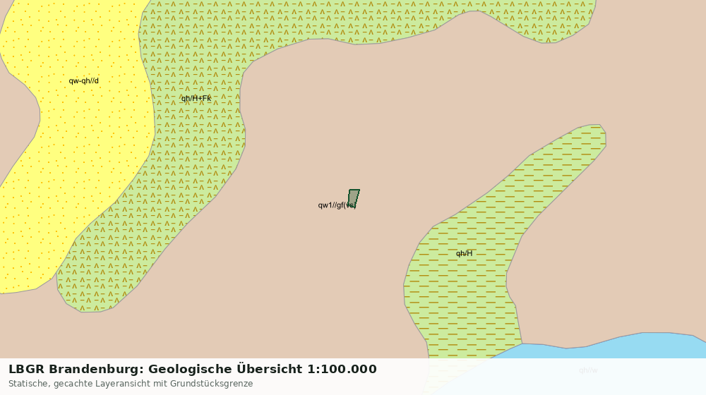 Statische Kartenansicht: LBGR Brandenburg: Geologische Übersicht 1:100.000
