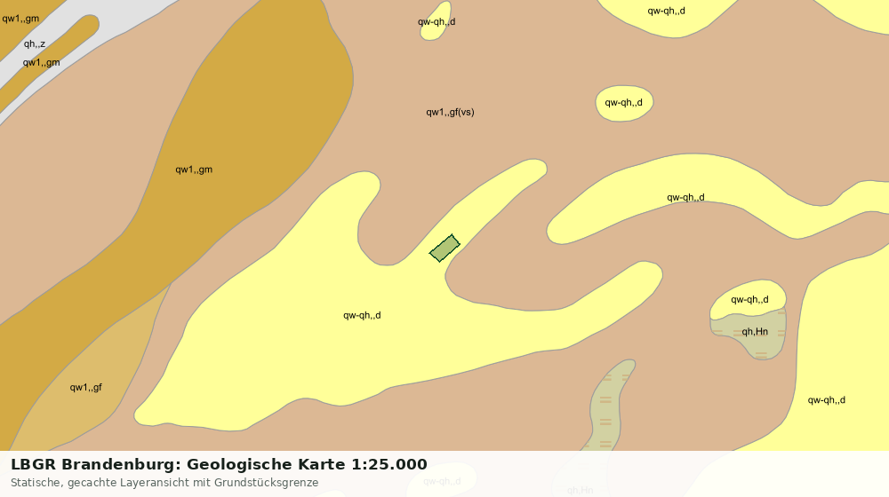 Statische Kartenansicht: LBGR Brandenburg: Geologische Karte 1:25.000