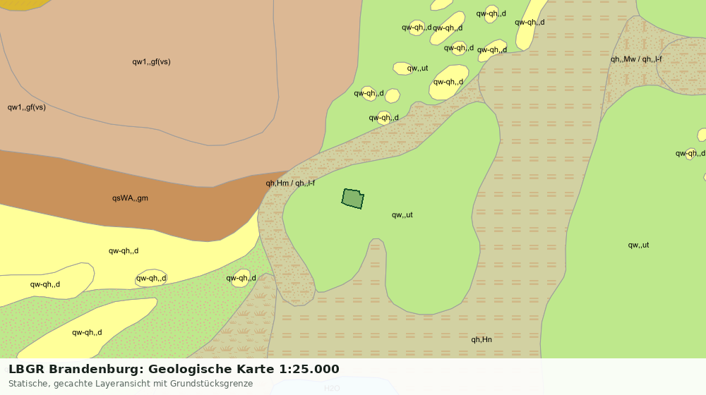 Statische Kartenansicht: LBGR Brandenburg: Geologische Karte 1:25.000