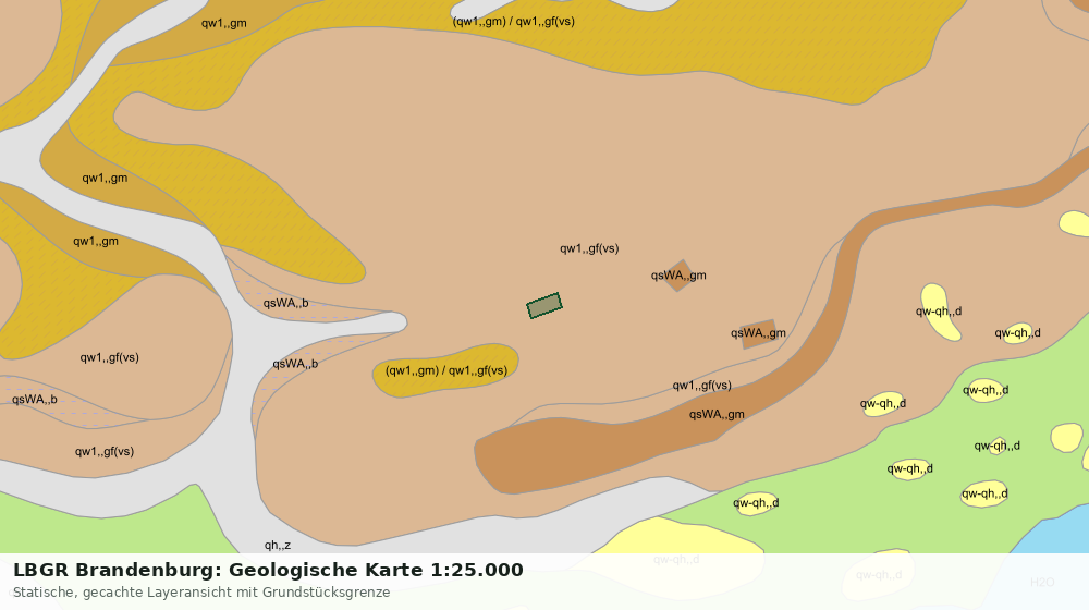 Statische Kartenansicht: LBGR Brandenburg: Geologische Karte 1:25.000