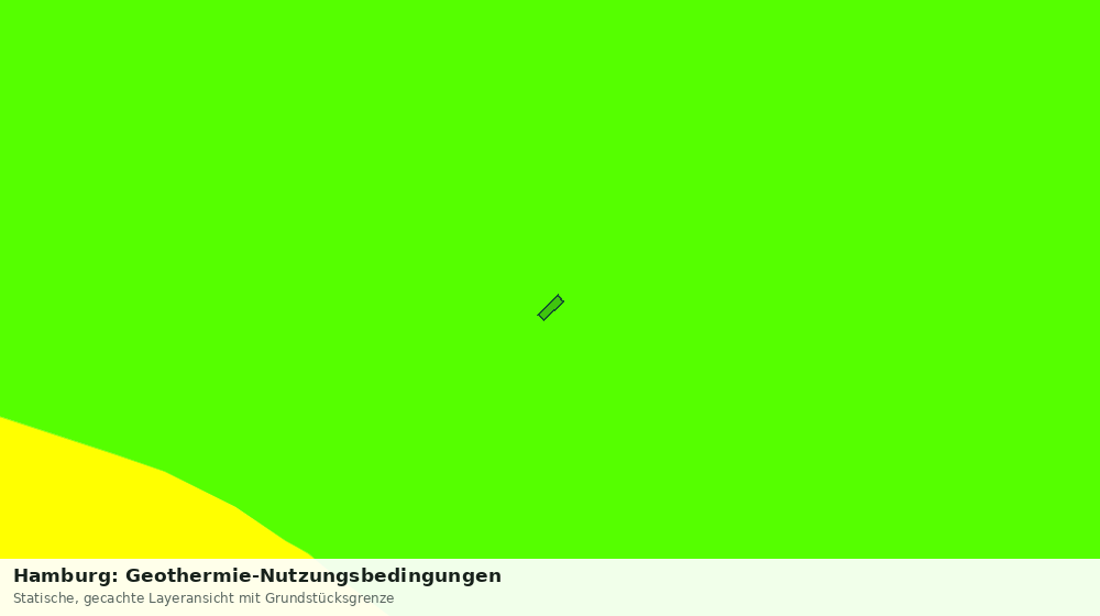 Statische Kartenansicht: Hamburg: Geothermie-Nutzungsbedingungen