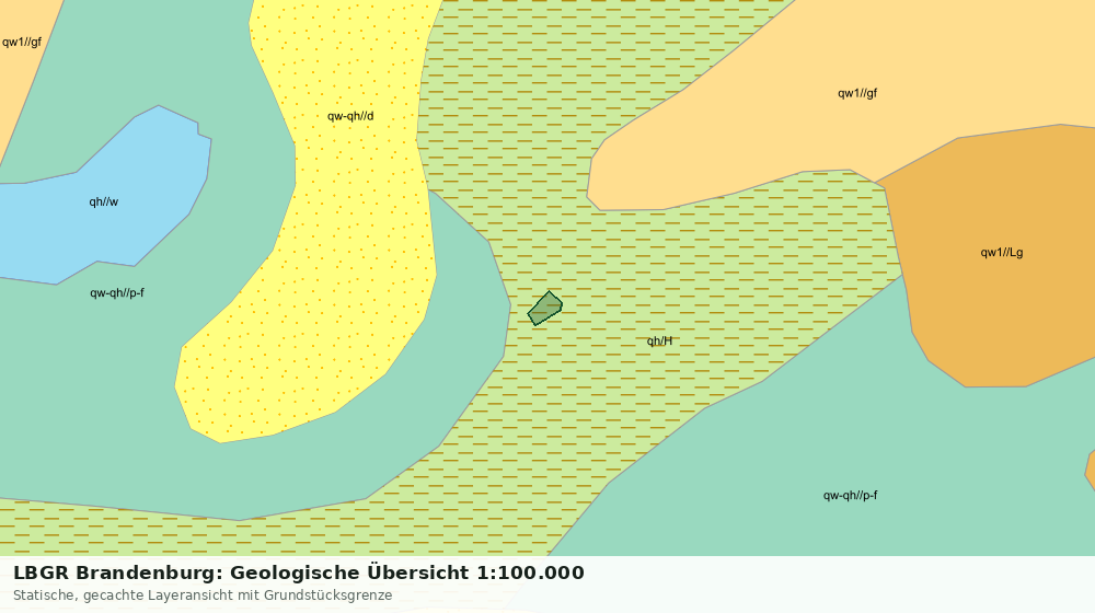 Statische Kartenansicht: LBGR Brandenburg: Geologische Übersicht 1:100.000