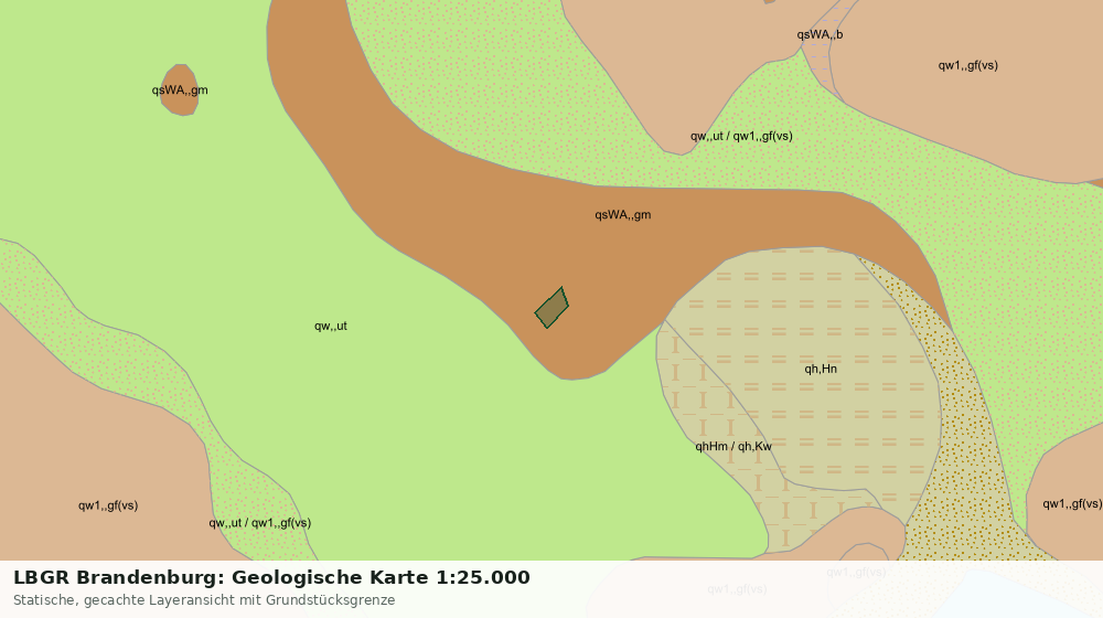 Statische Kartenansicht: LBGR Brandenburg: Geologische Karte 1:25.000