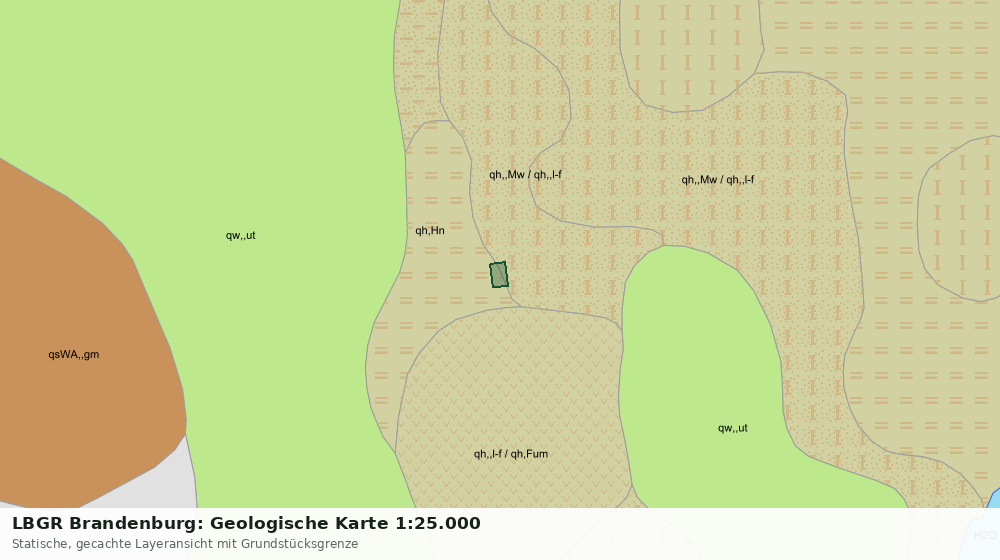 Statische Kartenansicht: LBGR Brandenburg: Geologische Karte 1:25.000