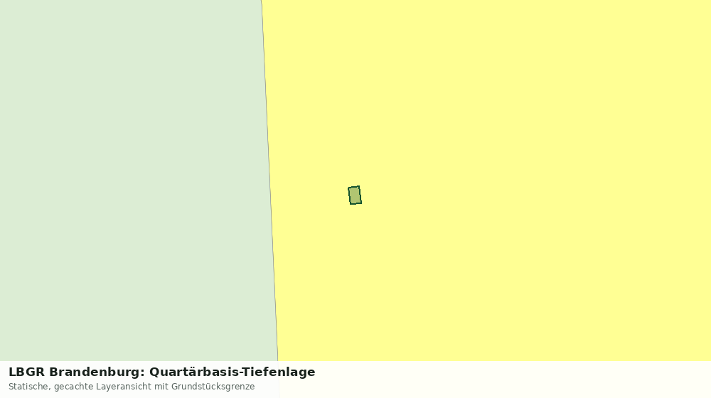 Statische Kartenansicht: LBGR Brandenburg: Quartärbasis-Tiefenlage