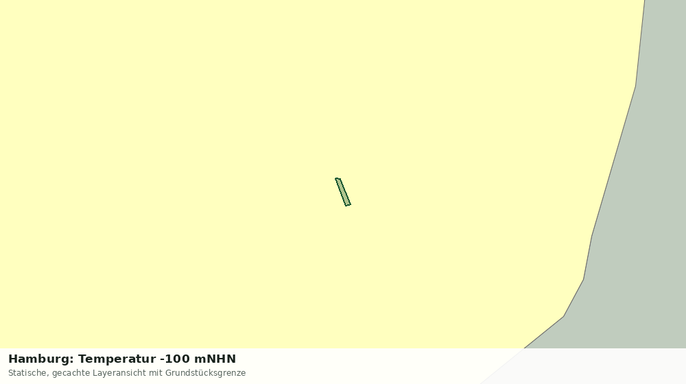 Statische Kartenansicht: Hamburg: Temperatur -100 mNHN