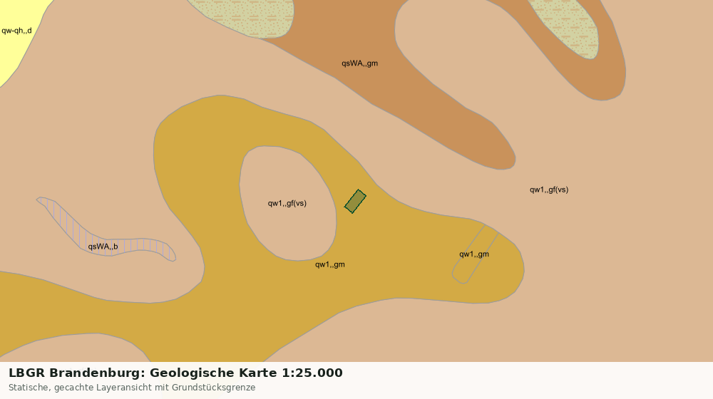 Statische Kartenansicht: LBGR Brandenburg: Geologische Karte 1:25.000