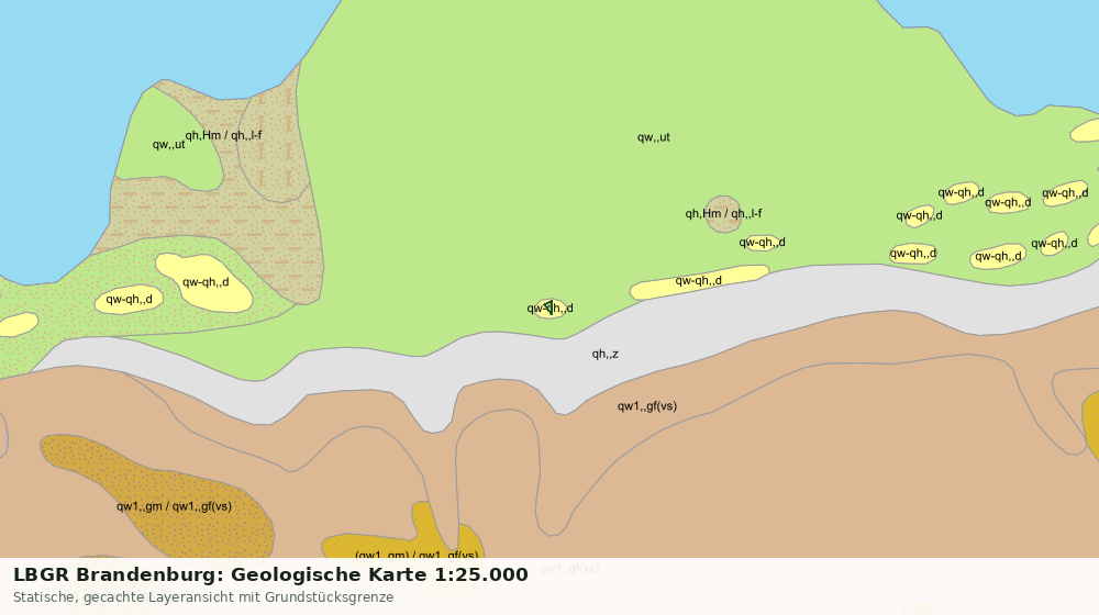 Statische Kartenansicht: LBGR Brandenburg: Geologische Karte 1:25.000