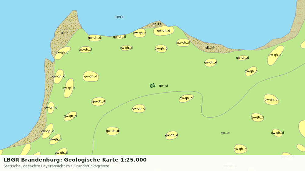 Statische Kartenansicht: LBGR Brandenburg: Geologische Karte 1:25.000