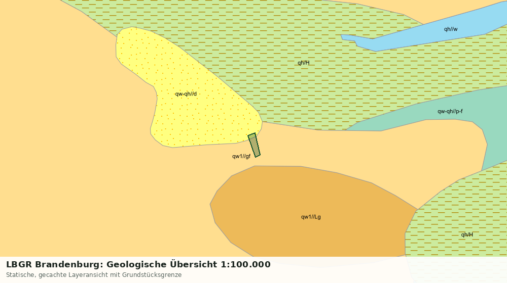 Statische Kartenansicht: LBGR Brandenburg: Geologische Übersicht 1:100.000