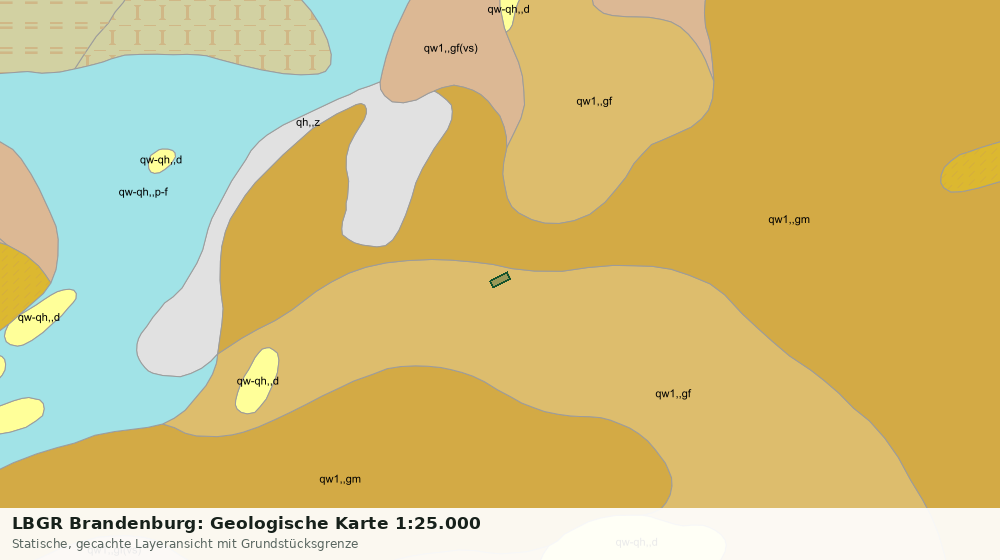 Statische Kartenansicht: LBGR Brandenburg: Geologische Karte 1:25.000