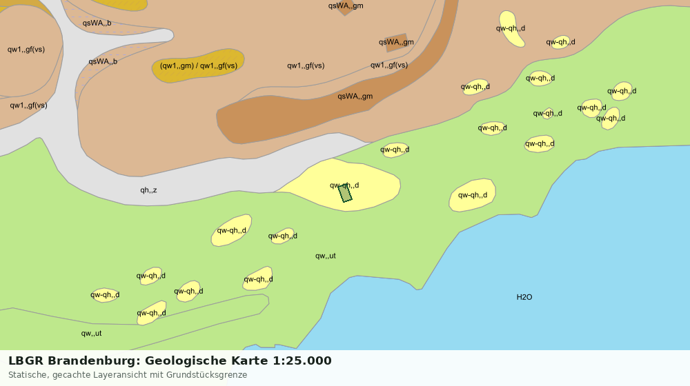 Statische Kartenansicht: LBGR Brandenburg: Geologische Karte 1:25.000