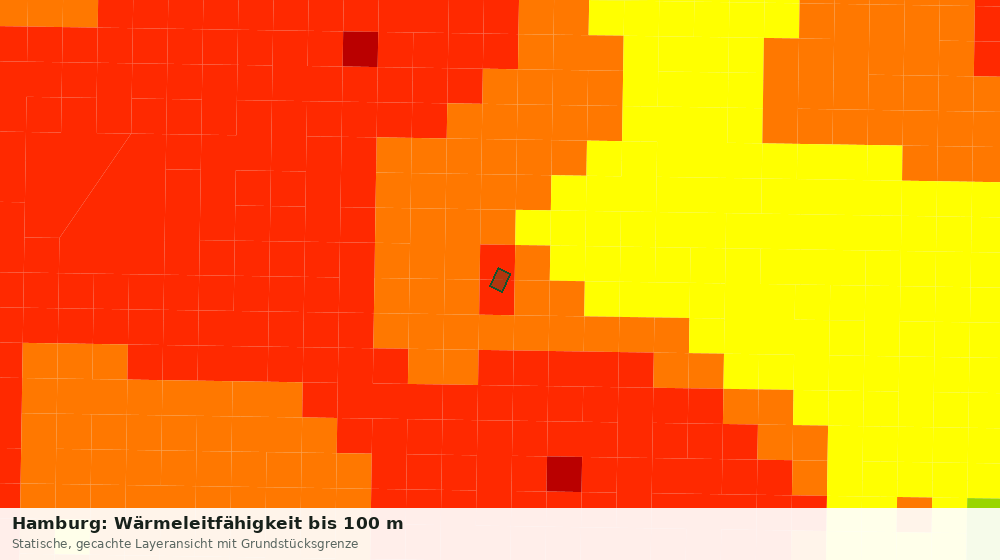 Statische Kartenansicht: Hamburg: Wärmeleitfähigkeit bis 100 m