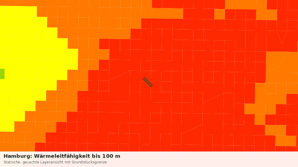 Statische Kartenansicht: Hamburg: Wärmeleitfähigkeit bis 100 m