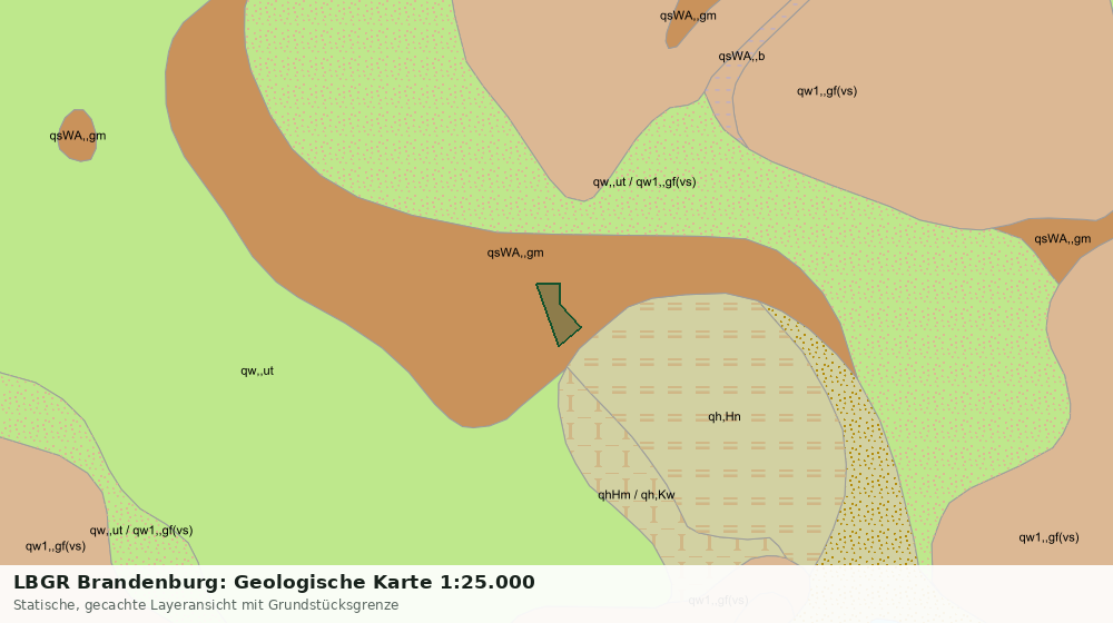 Statische Kartenansicht: LBGR Brandenburg: Geologische Karte 1:25.000