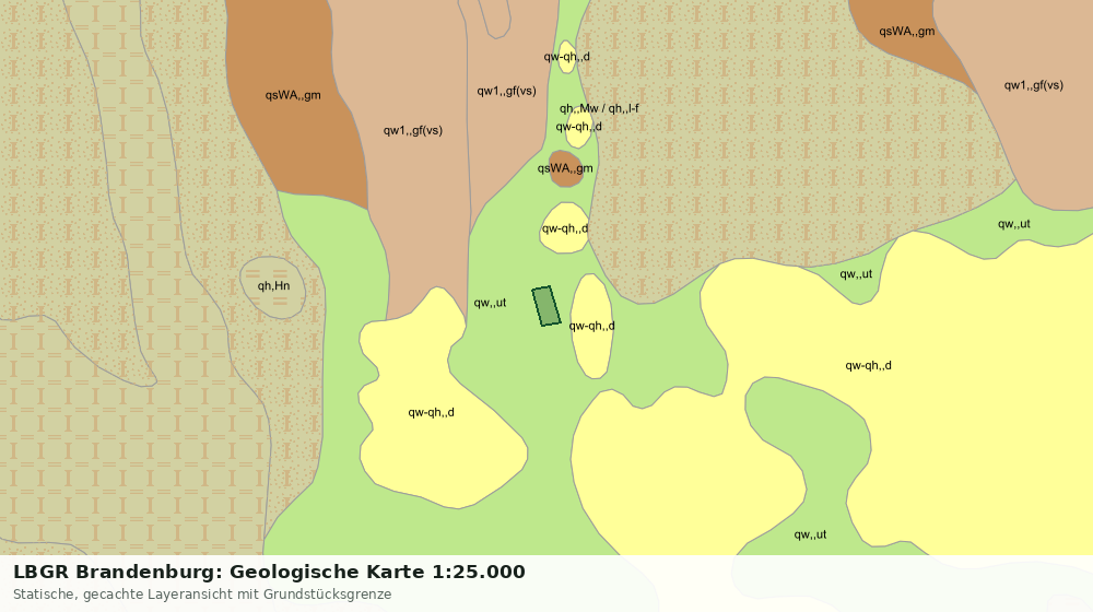 Statische Kartenansicht: LBGR Brandenburg: Geologische Karte 1:25.000