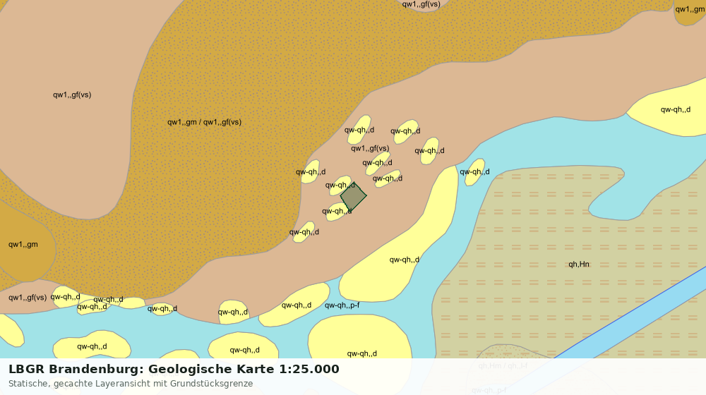 Statische Kartenansicht: LBGR Brandenburg: Geologische Karte 1:25.000