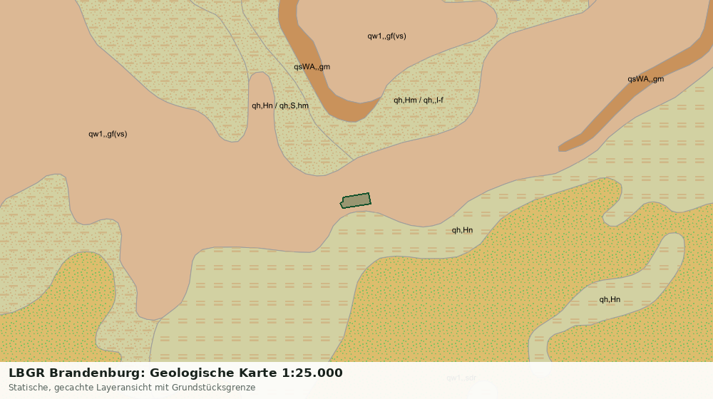 Statische Kartenansicht: LBGR Brandenburg: Geologische Karte 1:25.000