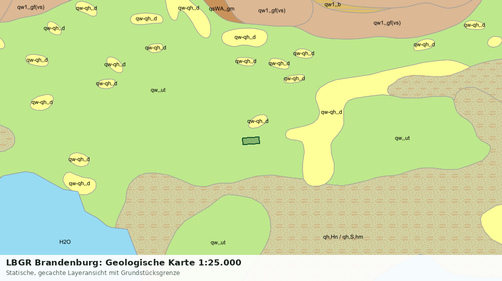 Statische Kartenansicht: LBGR Brandenburg: Geologische Karte 1:25.000