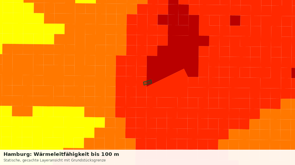 Statische Kartenansicht: Hamburg: Wärmeleitfähigkeit bis 100 m