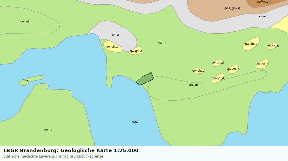 Statische Kartenansicht: LBGR Brandenburg: Geologische Karte 1:25.000