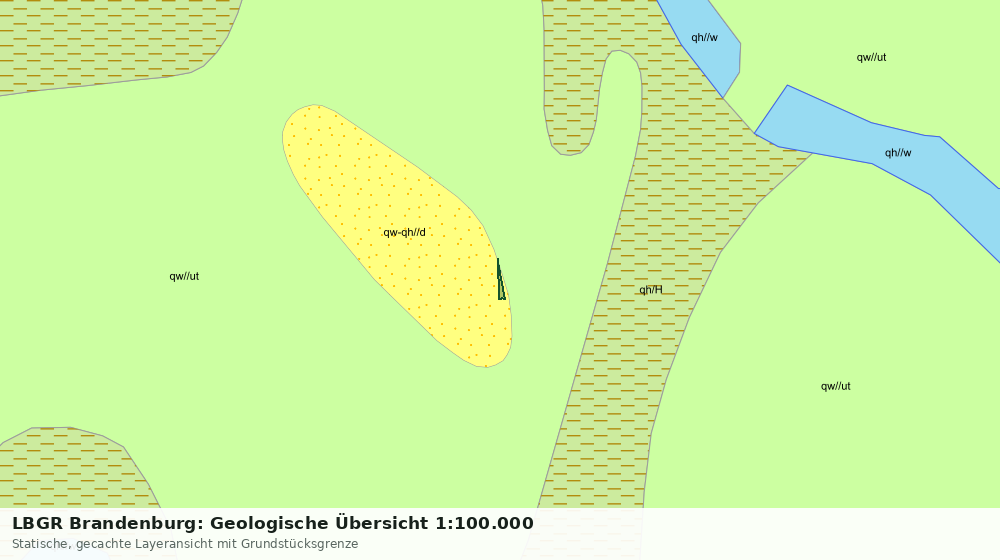 Statische Kartenansicht: LBGR Brandenburg: Geologische Übersicht 1:100.000