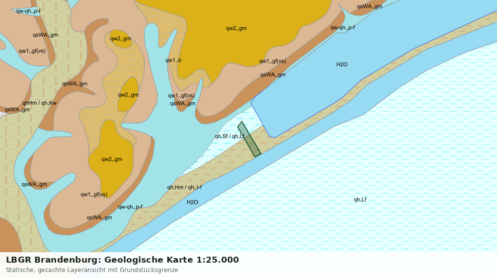 Statische Kartenansicht: LBGR Brandenburg: Geologische Karte 1:25.000