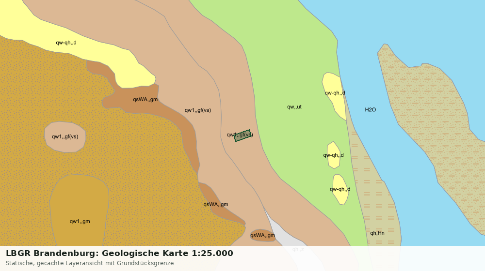 Statische Kartenansicht: LBGR Brandenburg: Geologische Karte 1:25.000