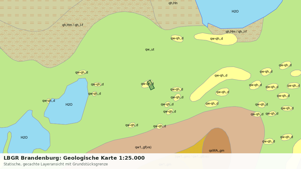 Statische Kartenansicht: LBGR Brandenburg: Geologische Karte 1:25.000