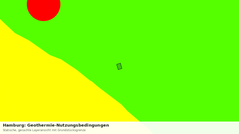 Statische Kartenansicht: Hamburg: Geothermie-Nutzungsbedingungen
